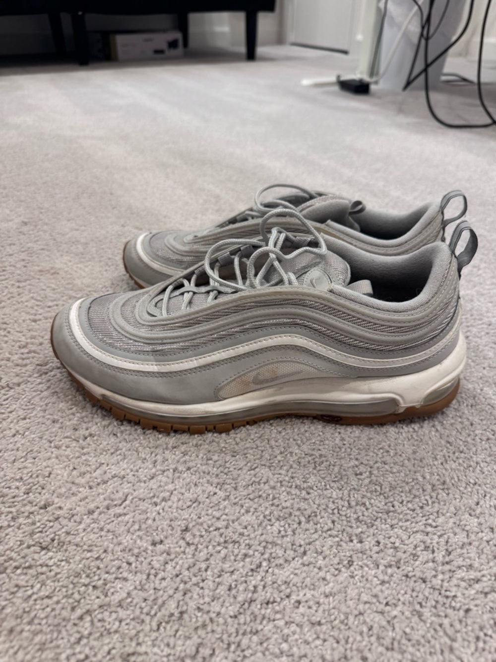 Nike Air Max 97 Men's Shoes in Light Gray and Gum